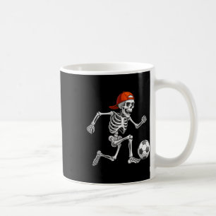 Funny Skeleton Soccer Men Boys Kids Halloween Cost Coffee Mug