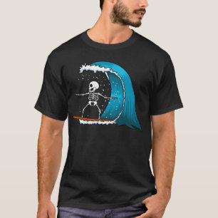 Funny Skeleton Surfing T-Shirt