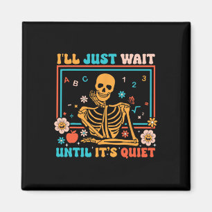 Funny Skeleton Teacher Halloween Costume Men Women Magnet