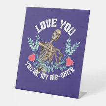 Funny Skeleton Valentine Rib Mate Goth Humour