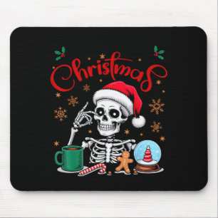 Funny Skeleton Waiting For Christmas Kids Men Wome Mouse Pad