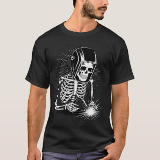 Funny Skeleton Welding Lovers Spooky Halloween T-Shirt