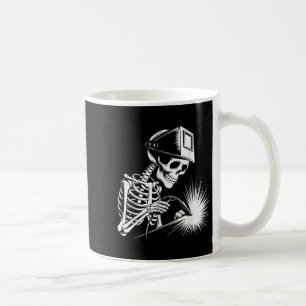 Funny Skeleton Welding Lovers Spooky Halloween Wel Coffee Mug