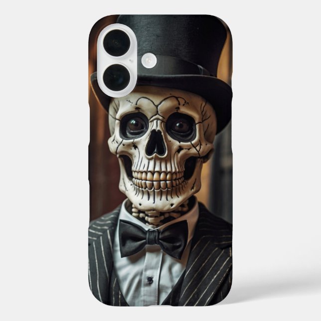 Funny Skeleton with Top Hat Case-Mate iPhone Case (Back)