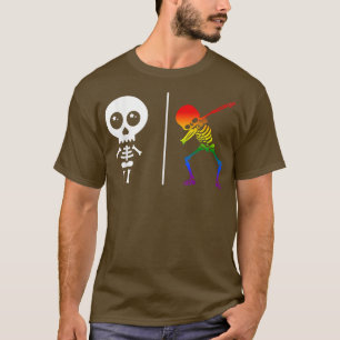 Funny Skeleton You Me Rainbow Flag Cute LGBT Gay P T-Shirt