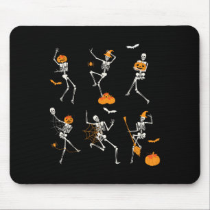 Funny Skeletons Dancing Dance Challenge Halloween  Mouse Pad