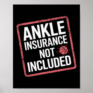 Funny Sketll Ankle Insurance Design For Injury Awa Poster
