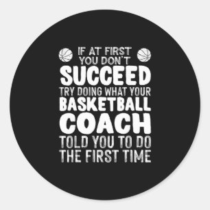 Funny Sketll Coaching For Men Women Team Player Sp Classic Round Sticker