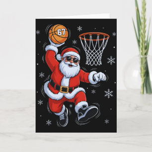 Funny Sketll Santa 67 Christmas Xmas Holiday Kids  Card