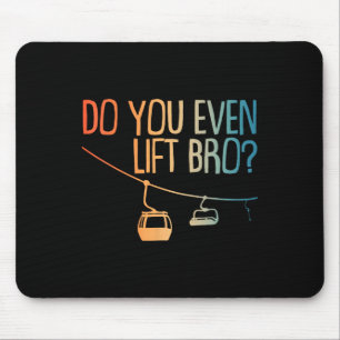 Funny Ski Art For Men Women Winter Sport Skiing Sn Mouse Pad