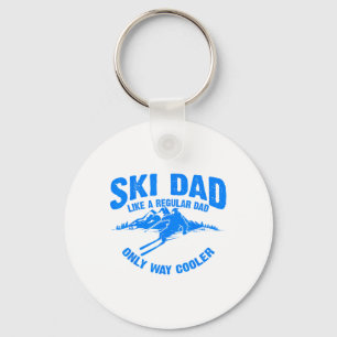 Funny Ski Dad Gift Skiers Cute Skiing Lovers Fathe Key Ring