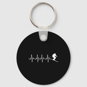 Funny Ski Design For Skier Men Women Kids Skiing H Key Ring