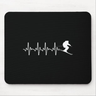Funny Ski Design For Skier Men Women Kids Skiing H Mouse Pad