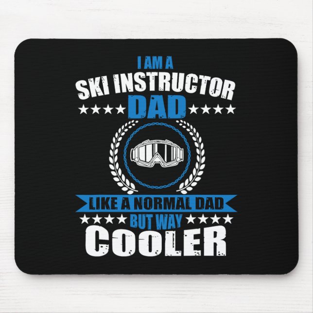 Funny Ski Instructor Dad Outfit Father's Day Costu Mouse Pad (Front)
