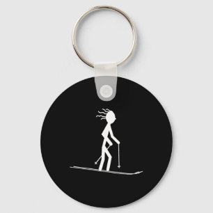 Funny Ski Shirts Skiing Shirts Snow Ski T Shirt Key Ring