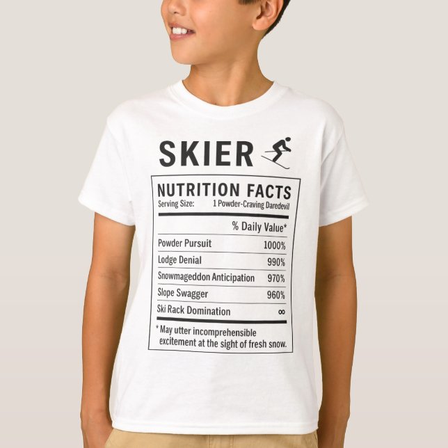 Funny Skier _4  T-Shirt (Front)