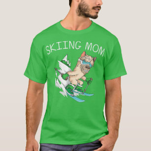 Funny Skiing Art For Mum Mama Ski Freestyle Skier  T-Shirt