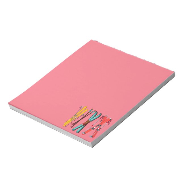 Funny Skiing Colourful Ski Skier  Notepad (Rotated)