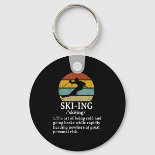 Funny Skiing Definition Ski Gifts Idea For Skiers  Key Ring