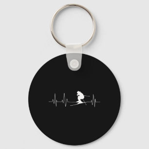 Funny Skiing Design For Men Women Downhill Ski Lov Key Ring