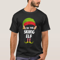 Funny Skiing Elf Matching Family Group PJ Christma