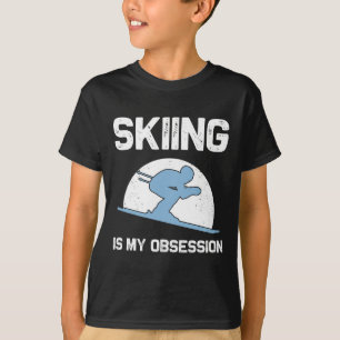 Funny Skiing Gift For Men Women Skier Ski Winter F T-Shirt