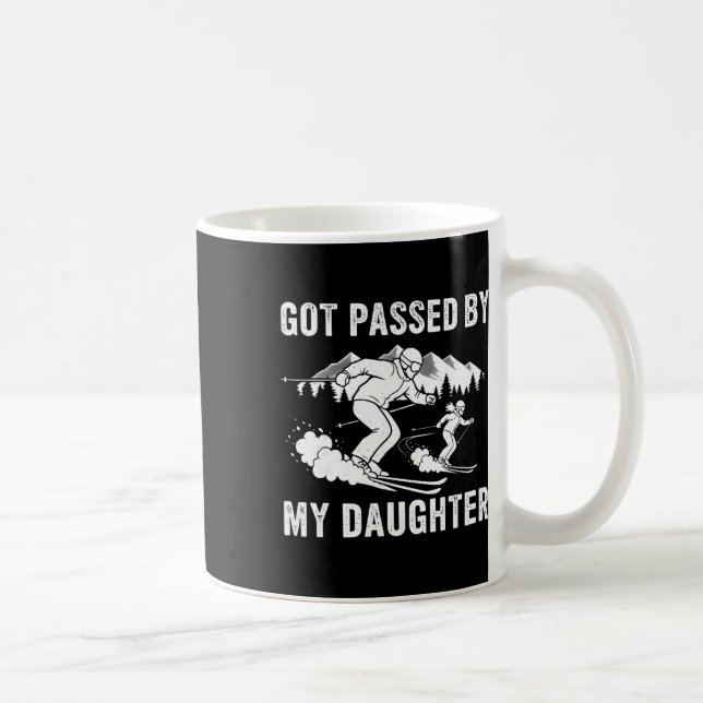 Funny Skiing Got Ped By My Daughter _5  Coffee Mug (Right)