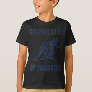 Funny Skiing Got Ped By My Daughter Family Ski Tri T-Shirt