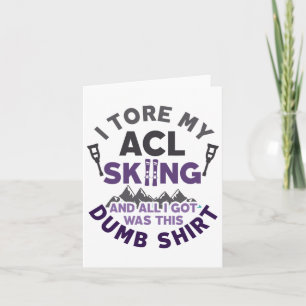 Funny Skiing Knee Injury Torn Acl Get Well  Card