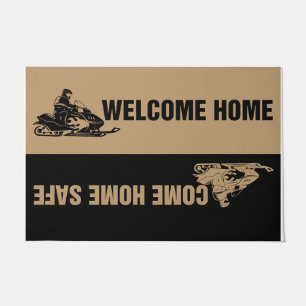 Funny Skiing mat, Holiday gift For Family Doormat