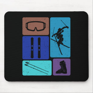 Funny Skiing Ski Snow Adventure Winter Sports Love Mouse Pad