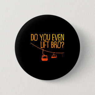 Funny skiing snowboarding design for men women 6 cm round badge