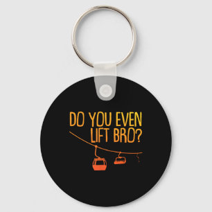 Funny Skiing Snowboarding Design For Men Women Sno Key Ring