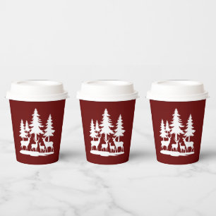 Funny Skinny Pine Tree Summer Hiking Camping Paper Cups