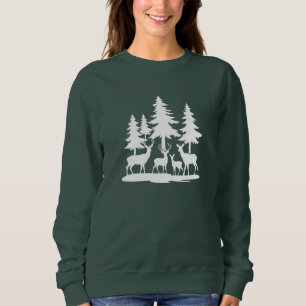 Funny Skinny Pine Tree Summer Hiking Camping Sweatshirt