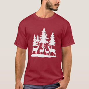 Funny Skinny Pine Tree Summer Hiking Camping  T-Shirt