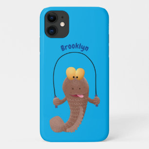 Funny skipping mudskipper fish cartoon Case-Mate iPhone case