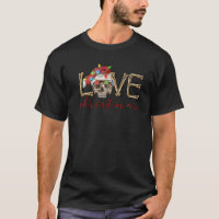 Funny Skull Bone Love Christmas Santa Hat Xmas Lig
