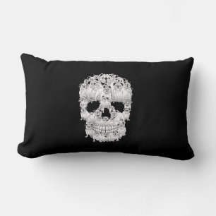 Funny Skull Costume Men Women Bulldog Lover Lumbar Cushion