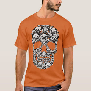 Funny Skull Costume Men Women Pug Lover Halloween  T-Shirt