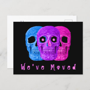 Funny Skull Heads Budget New Home Googly Eyes Postcard