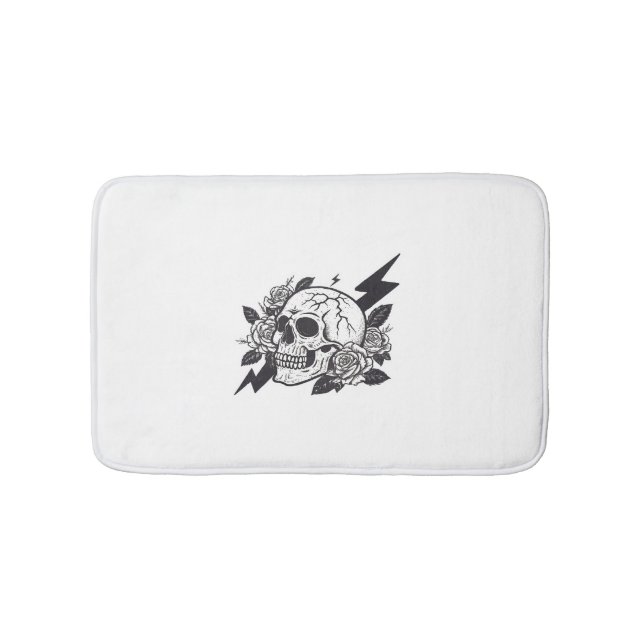 Funny Skull Lover Bath Mat (Front)