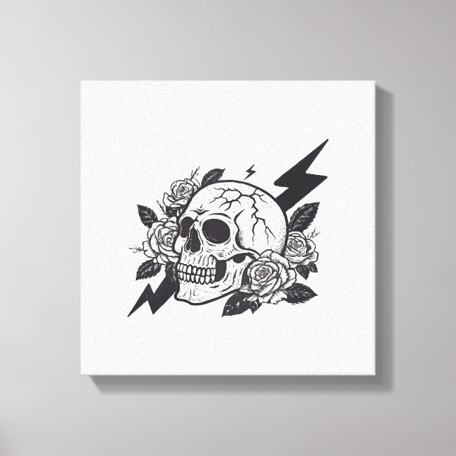 Funny Skull Lover Canvas Print (Front)