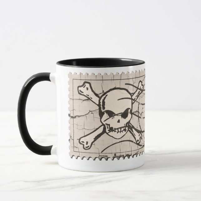 Funny Skull Stamp 4 Mug (Left)