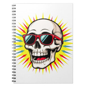 **Funny Skull With Sunglasses – Cartoon Laughing S Notebook