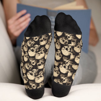 funny skulls pattern Crew Socks