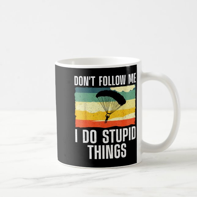 Funny Skydiving Art For Men Women Parachute Indoor Coffee Mug (Right)