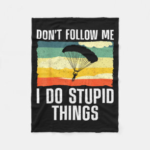 Funny Skydiving Art For Men Women Parachute Indoor Fleece Blanket