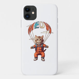 Funny Skydiving Cat Case-Mate iPhone Case