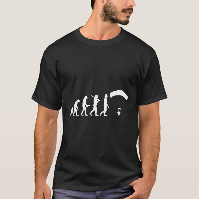 Funny Skydiving Evolution Gift For Skydivers Amp P T-Shirt (Front)